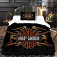 thumbnail image 2 of Harley Davidson Motorcycle Duvet Cover Set 100% Microfiber 3D Print Harley Motors Bedding Set Include Duvet Cover + Pillowcases, 2 of 5