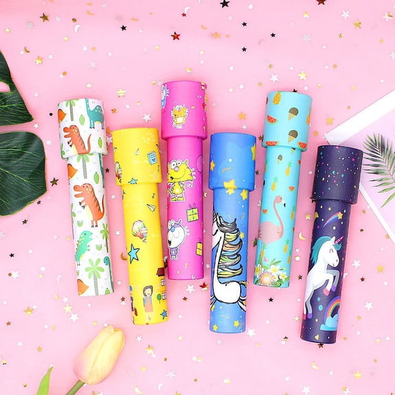 6 Pcs Classic Kaleidoscopes Kids Birthday Party Favor Old Fashioned Vintage Educational Toys Stocking Stuffers Goodie Bag Fillers for Classroom School Return Gifts Carnival Prizes (Random color S)