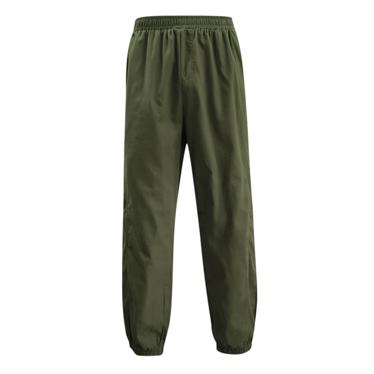 Adviicd Men's Solid Color Cargo Pants, Travel Cut, Washable
