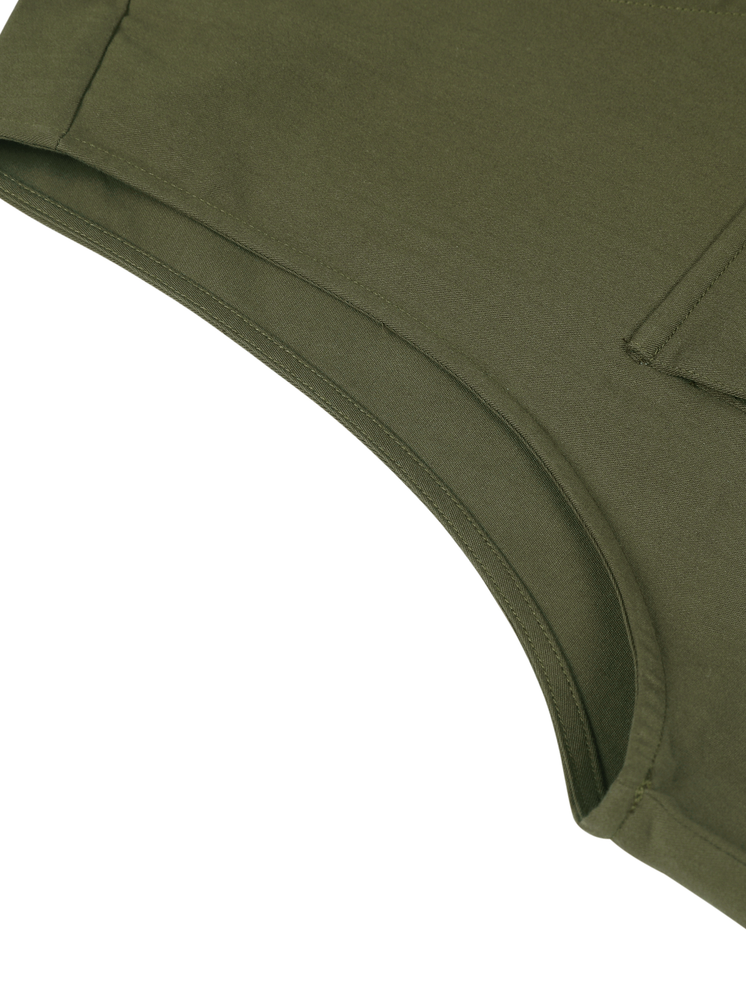 MODA NOVA Big & Tall Men's Waistcoats Casual Cotton Sleeveless Pockets Button Down V Neck Cargo Vests Green LT - image 5 of 5