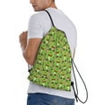 thumbnail image 4 of Japuie Cute Green Frog Print Drawstring Backpack,Drawstring Bags, Draw String Back Bag,Sport Gym Bag for Sports, Gym, Travel, Swimming, Beach -Medium, 4 of 5