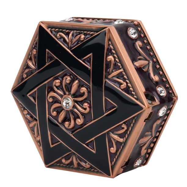 Caja De Joyería, Caja De Joyería De Metal, Diamantes De Imitación Con Incrustaciones De Mano Para Niñas Regalos Almacenamiento De Joyas Regalo De Aniversario Regalo De ANGGREK Otros