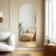 thumbnail image 4 of MCQ Arched Full Length Mirror 71"x26" Full Body Mirror Floor Mirrors, Gold, 4 of 6