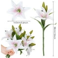 thumbnail image 2 of Viworld Artificial Tiger Lily Latex Real Touch Flower Home Wedding Party Decor,Pack of 5, 2 of 6