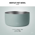 thumbnail image 4 of Cuenco de agua para mascotas Bentley simple y moderno de acero inoxidable, 4 of 6