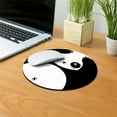 thumbnail image 5 of WIRESTER 7.88 in Round Mouse Pad with Non-Slip Rubber Base for Computers, Laptop, Office & Home - Panda Bear Black White Style, 5 of 5