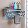 thumbnail image 4 of Danya B BQ0734GR Wall Mounted Retractable Accordion Drying Rack - Light Grey, 4 of 4