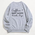 thumbnail image 4 of WEAIXIMIUNG Custom Sweatshirt Ladies Fashion Leisure Pure Color Loose Long Sleeved Printed Letters Round Collar, 4 of 4