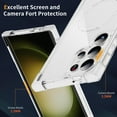 thumbnail image 6 of For Samsung Galaxy S23 Ultra Case Transparent Phone Cover, Non-Yellowing Frosted Four Corners Thickened Military Grade Shockproof Protective Phone Case, Anti-Scratch Phone Case, Clear, 6 of 8