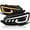 Black Housing Smoke Lens, variant on Spec-D Tuning Black Smoke Switchback Projector Headlights w/ Sequential LED Turn Signal and Startup Animation Compatible with 2015-2021 Subaru WRX STI, Left + Right Pair Headlamps Assembly