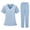 Light Blue, variant on Resivox Jogger Scrubs for Women Plus Size Medical Scrubs Petite V Neck Scrub Tops and Pants Scrubs Nursing Uniforms Clothing Set for Women Light Blue S