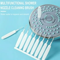 AZXY 10pc Shower Cleaning Brush,Long Handled Scrub Brush for Shower,Scrub Brushes for Cleaning Floors,Cleaning Brushes for Bathroom,10pcs Showerhead Hole Cleaning Brush White