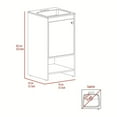 thumbnail image 2 of Boahaus Amanda Modern Vanity with Ample Storage Cabinet, White, 2 of 4