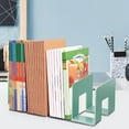 thumbnail image 4 of Floleo Acrylic Book Stand Holder for Desk, Thickened Sturdy Book Organizer with 4 Partitions, Large Capacity Storage Rack for Books, Magazines, Documents, Office & Home Decor, 4 of 5