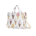 thumbnail image 7 of FORMRS Womens Corduroy Tote Bag Crossbody Shoulder Handbag with Pocket, Ice Cream Pattern, 7 of 7