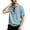 a-71Blue16, variant on FINALGANG Mens Solid Color Polo Neck Short Sleeve Waffle Knit Lace Up TShirt For Casual Daily Wear Bohemian Style Outings Themed Party Activities Grey S