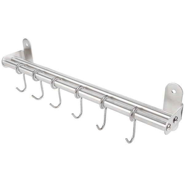 Estante De Almacenamiento De Pared, Estante Para Colgar En La Pared A Prueba De Arañazos, Con Ganchos, Resistente A La Corrosión, Para Secar, Almacenar Utensilios De Cocina ANGGREK Varillas dobles