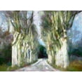 thumbnail image 2 of Bolokofsky, Ronald 32x25 Gold Ornate Wood Framed with Double Matting Museum Art Print Titled - A Road Less Traveled, 2 of 4