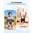 thumbnail image 2 of VEVOR Toddler Swing and Jumper, 2 in 1 Swing Set and Bouncer, Soft Cushion with Foldable A-Frame Metal Stand, Heavy-Duty Thick Ropes, Easy to Install and Store, for Indoor or Outdoor Play, Black, 2 of 9
