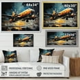 thumbnail image 4 of Designart "Aerial Reconnaissance By Military Aircraft I" Military Floater Framed Wall Art Living Room, 4 of 5