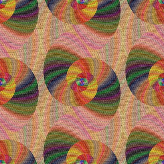 Ahgly Company Machine Washable Indoor Square Transitional Brown Red Area Rugs, 4' Square