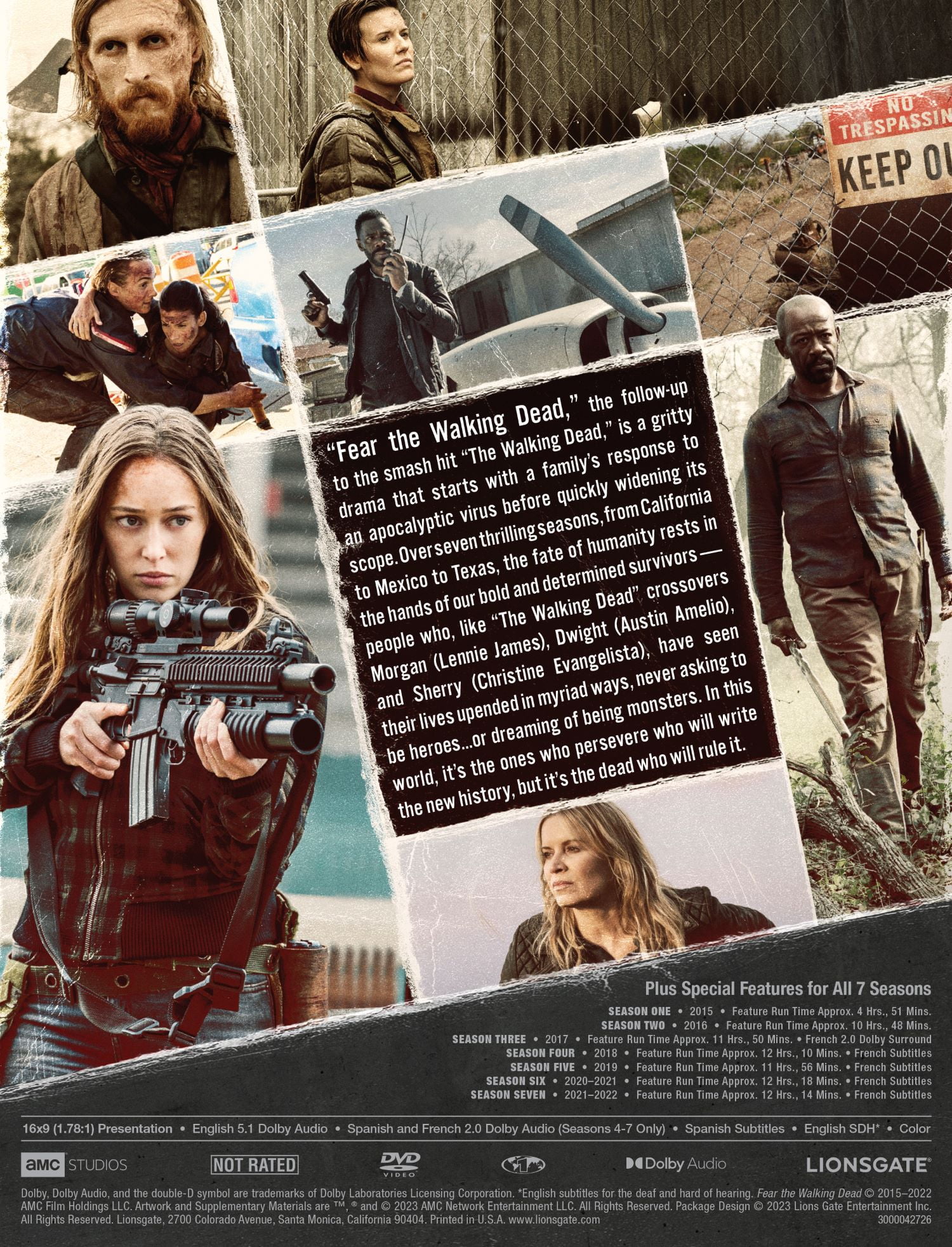 Fear The Walking Dead Season 1 - 7 (DVD) WM Exclusive - Walmart.com