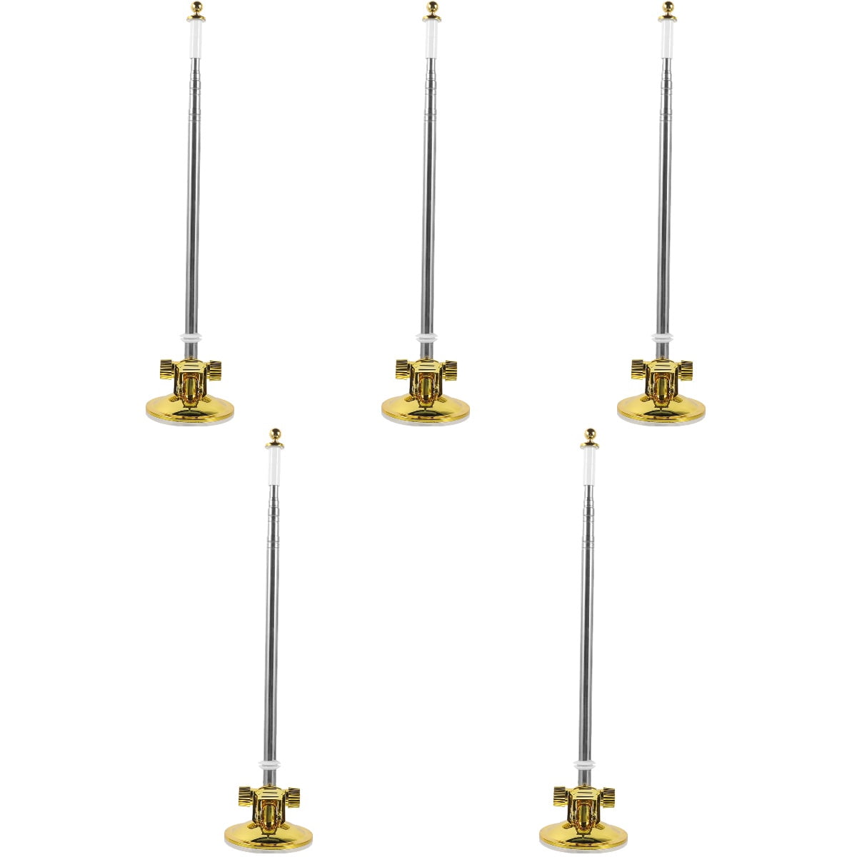 Masteelf 5pcs Outdoor Flag Pole Stand Durable Suction Cup Flagpole Stand Display Car Flag Mount Tool