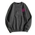 thumbnail image 4 of Wyzesi Chandails en Molleton pour Femmes Mode Automne Manches Longues à Blocs de Couleur Chandails en Molleton Oversize Col Rond Pull Tunique Sweatshirtssweatshirts Plus X, 4 of 6