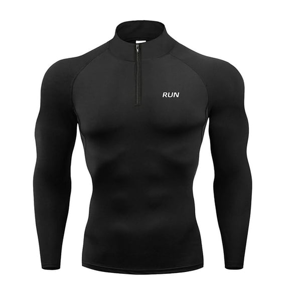 Men's Fitted Stretch Long Sleeve T Shirt Gym Running Shirt Breathable Workout Top for Fitness Sports Cycling Slim Athletic Activewear Mens Casual Crew Neck Basic Tees