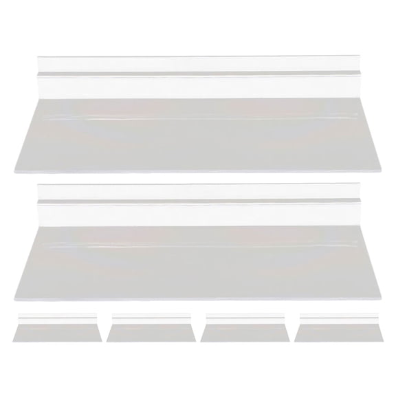 Hemobllo 6Pcs Transparent Plastic Slatwall Shelves Clear Floating Shoe Display Shelf for Wall Home Retail
