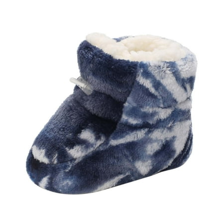 

AnuirheiH Winter Toddler Baby Boys Girls Camouflage Front Drawstring Velvet Snow Boots 4-6$ off 2nd