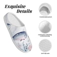 thumbnail image 5 of Lsque Sea Animals Pattern Womens Comfort Cotton on Scuff With Memory Foam and Anti-skid Sole Slipper-46/47, 5 of 7