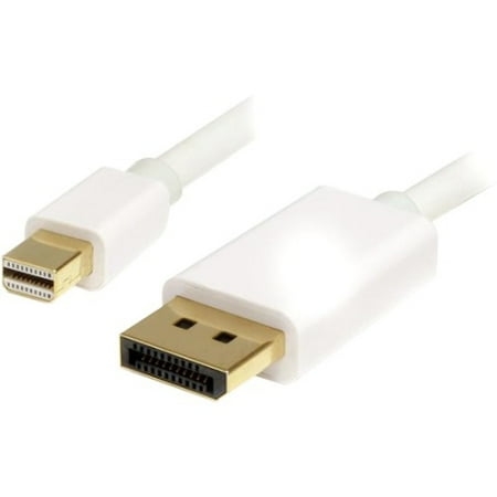 StarTech MDP2DPMM1MW StarTech.com 1m (3 ft) White Mini DisplayPort to DisplayPort 1.2 Adapter Cable M/M - DisplayPort 4k - DisplayPort for TV, Monitor, Projector, Audio/Video Device - 1m - 1 Pack - 1