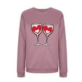 thumbnail image 5 of Valentine's Day Sweatshirt for Womens Cute Heart Glass Graphic Pullover Shirt Trendy Holiday Outfit, 5 of 5