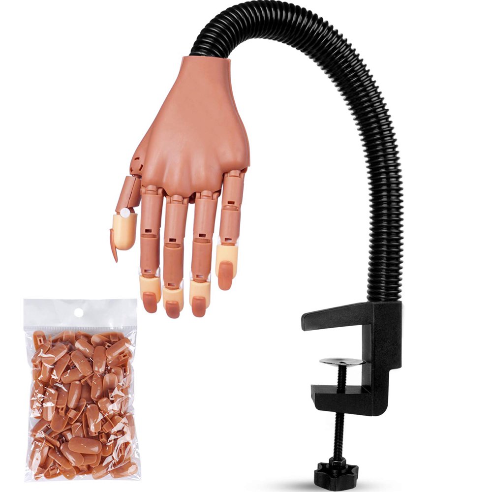 Ediors Nail Hand Nail Training Practice Hand Model Flexible Nail