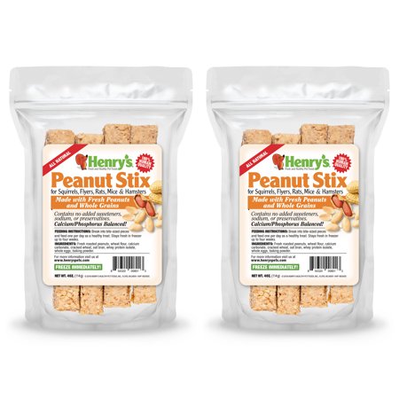 Peanut Stix - Treat for Squirrels, Hamsters, Rats & Mice 4 oz (2-pack)