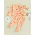 thumbnail image 5 of Baby Girl Autumn Clothes 6M 12M 18M 24M 3Y Newborn Toddler Long Sleeve Valentine's Day Heart Print Sweatshirt Pants Outfits Infant Tracksuits, 5 of 10