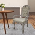 thumbnail image 6 of Aurora 26 Inch Tufted Dining Armchair Set of 2 Faux Leather Bone White, 6 of 6
