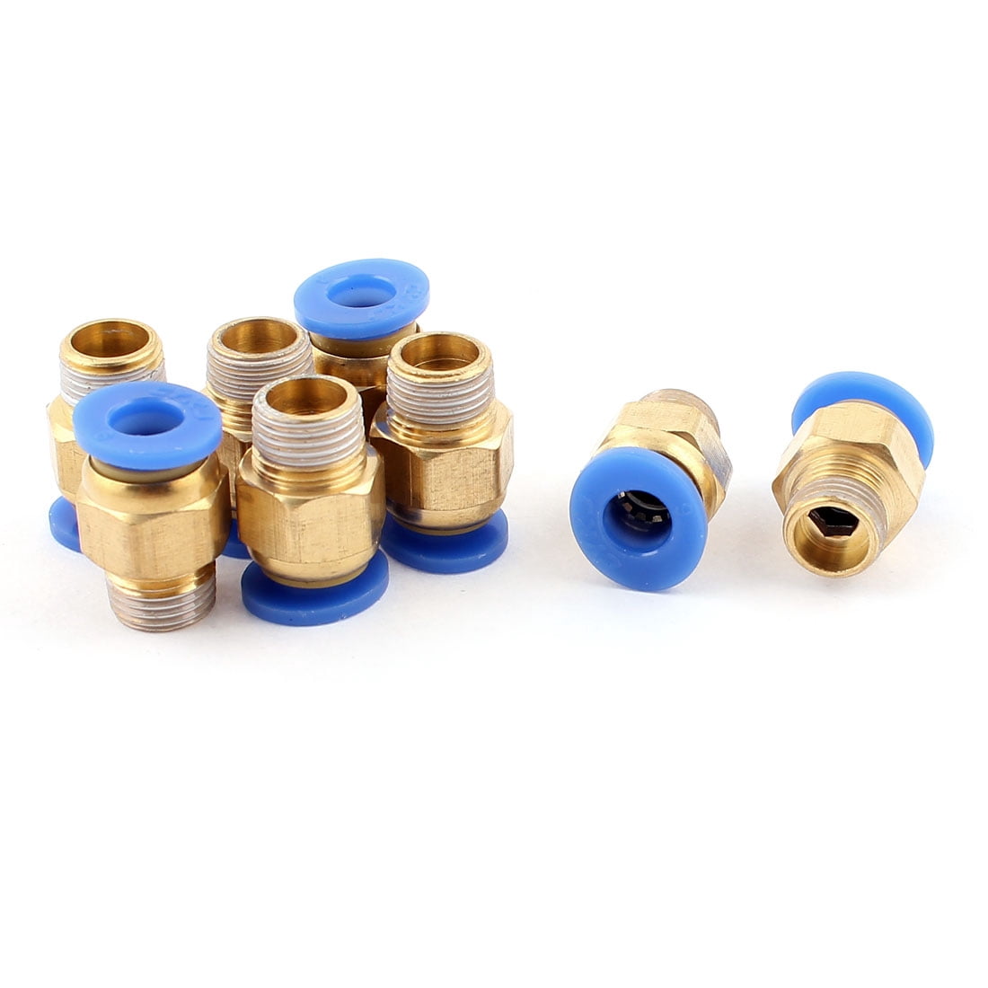ERGAOBOY 10 Pz Maschio Stragiht 6mm Tubo OD x 1/8 BSP Filettatura Connettore Rapido Con Raccordi OD Anello Di Tenuta (PC6-01 ERGAOBOY 10 Pz Maschio Stragiht 6mm Tubo OD x 1/8 BSP Filettatura Connettore Rapido Con Raccordi OD Anello Di Tenuta (PC6-01