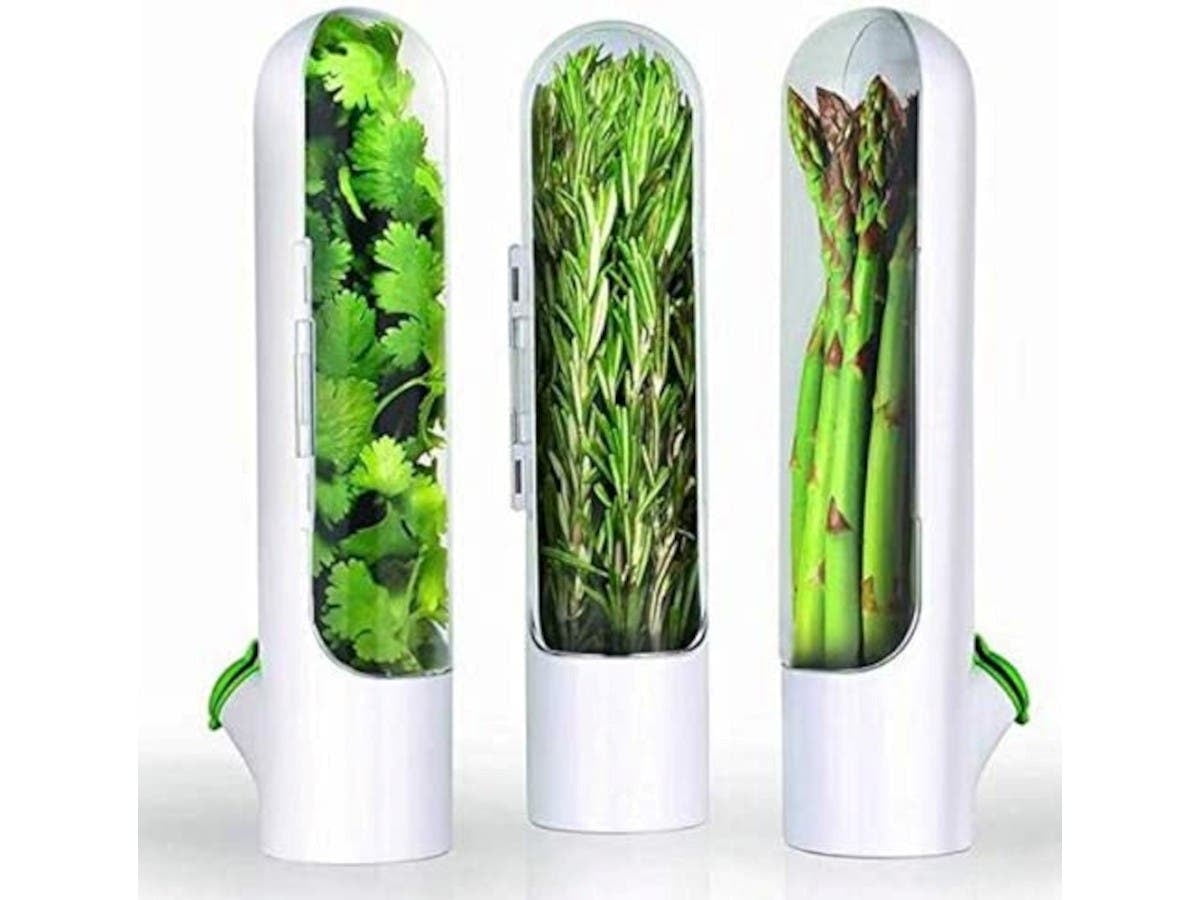 Herb Saver Pod, Set of 3 Fresh Herb Keeper, Container Keeper for