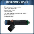 thumbnail image 5 of Fuel Injector No.5C3Z-9F593-DC Fuel Injection Nozzle for FORD F-150 V8  2005-2006 5.4L Black, 5 of 6