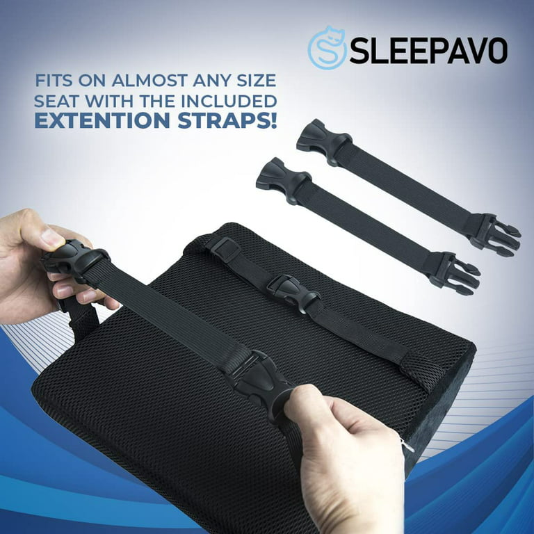 Sleepavo Gel Seat Cushion for Tailbone Pain Relief - Back Support