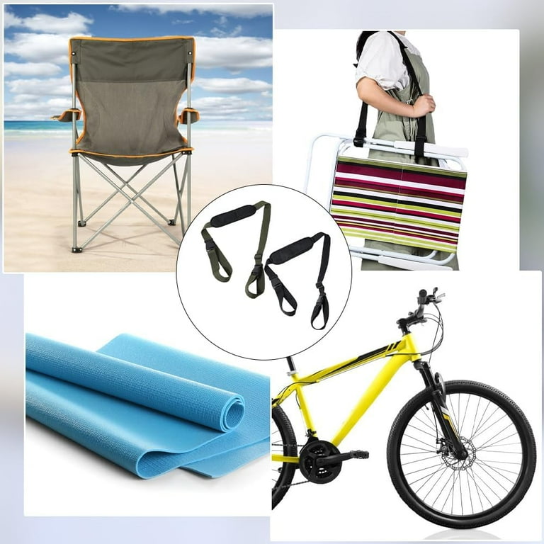 2Pcs Colors Chair Carrying Strap Adjustable Beach Chair Backpack