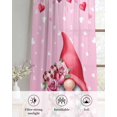 thumbnail image 6 of Valentine's Day Sheer Curtains 39 Inch Length 2 Panels Set for Living Room/Bedroom, Ombre Pink Gnomes Love Roses Romantic Kitchen Curtains Grommet Semi-Sheer Curtains Window Treatments 27.5"x39"x2, 6 of 7