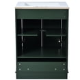 thumbnail image 3 of 24-inch Green Bathroom Vanity with Soft Closing Drawers | Store Bathroom Essentials Securely | Create a Quiet and Tidy Bathroom Setting, 3 of 5