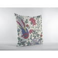 thumbnail image 3 of 26â€ Pink Sage Peacock Indoor Outdoor Zippered Throw Pillow, 3 of 4