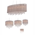 thumbnail image 4 of Beverly Dr. Collection Oval Taupe Silk String Shade And Crystal Dual Mount, 4 of 7