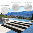 thumbnail image 3 of Black White Striped Outdoor Rug for Patio/Deck/Porch, Non-Slip Large Area Rug 5 x 8 Ft, Farmhouse Vintage Shabby Chic Wood Grain Indoor Outdoor Rugs Washable Area Rugs, Camping Rug Carpet Runner, 3 of 8
