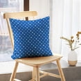 thumbnail image 5 of LALILO Throw Pillow Covers Collection Marine White Polka Dots Blue Cushion Cover 18" x 18", 1980 Pack, 5 of 6
