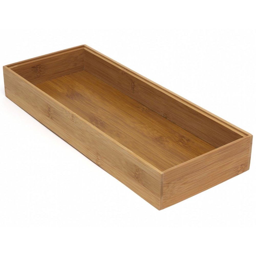 stackable bamboo drawer organizers